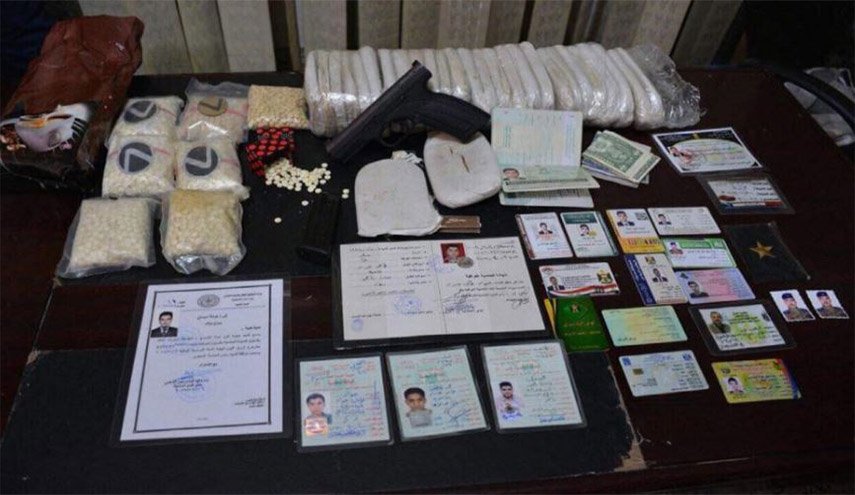 الحشد الشعبی يفكك عصابة ضمن شبكة دولية للمتاجرة بالمخدرات والآثار في بغداد