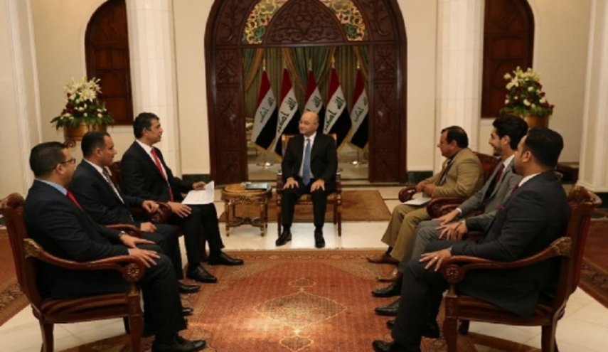 برهم صالح یؤكد اهمیة الزیارة المرتقبة للرئیس روحاني الى بغداد