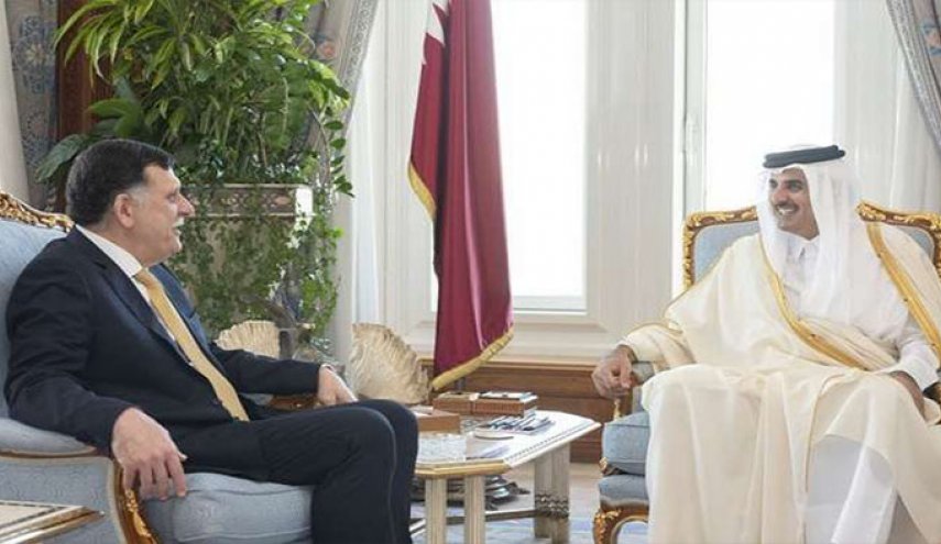 ليبيا محور الحديث بين امير قطر مع السراج 