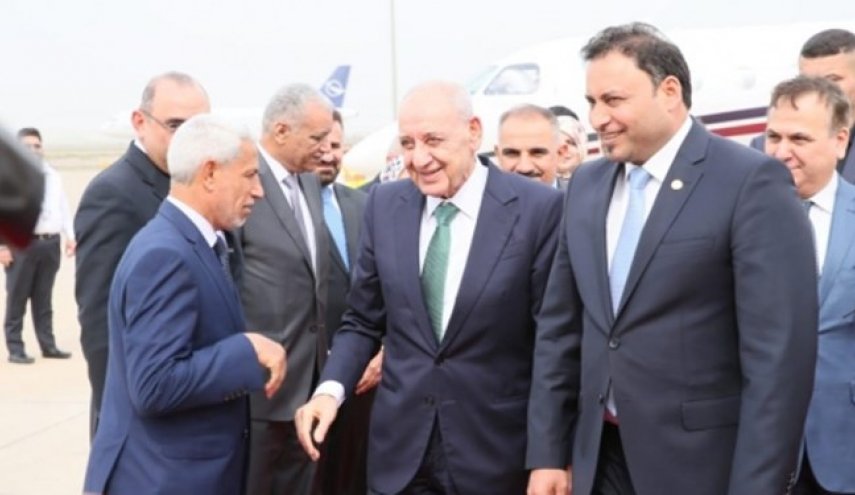 رئیس پارلمان لبنان وارد عراق شد

