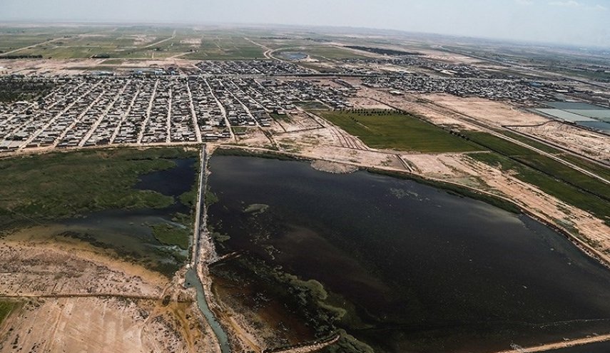 صور جوية للفيضان حول نهر كارون