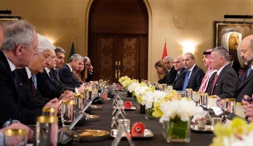 ملك الاردن ورئيس إيطاليا يبحثان الملف الفلسطيني