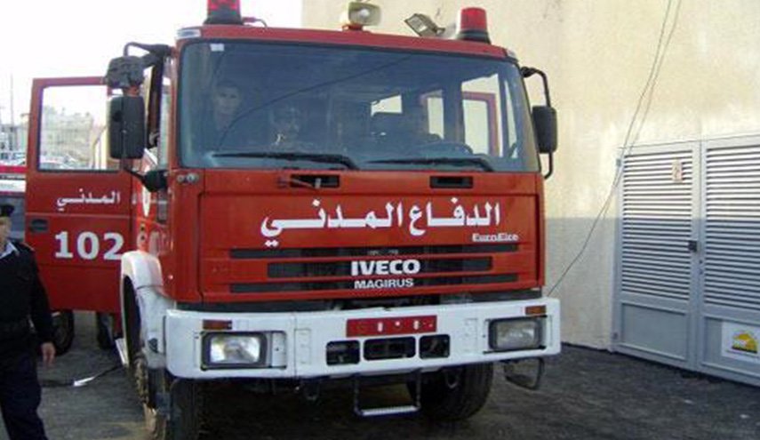 بالصورة.. مول يحترق في كربلاء والدفاع المدني يتحرك