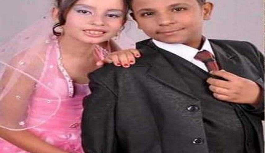 أصغر عروسين في مصر يدخلان القفص الذهبي