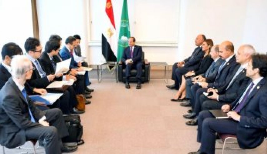 السيسى يشجع اليابان للإستثمار في مصر