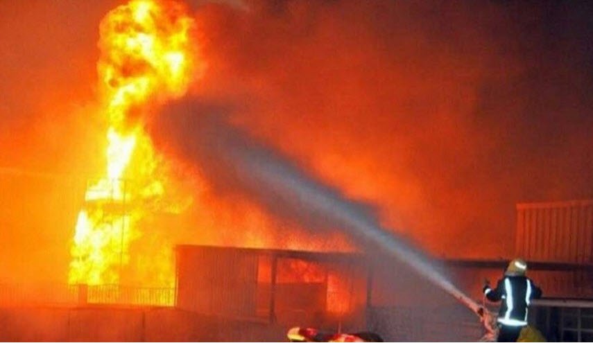 شاهد بالصور.. اندلاع حريق كبير وسط أربيل
