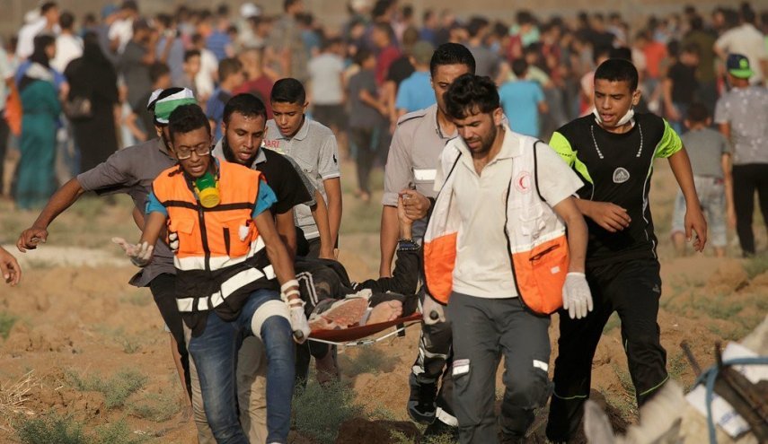 شهادت یک جوان و زخمی شدن 40 نفر در هفتاد و هفتمین راهپیمایی بازگشت