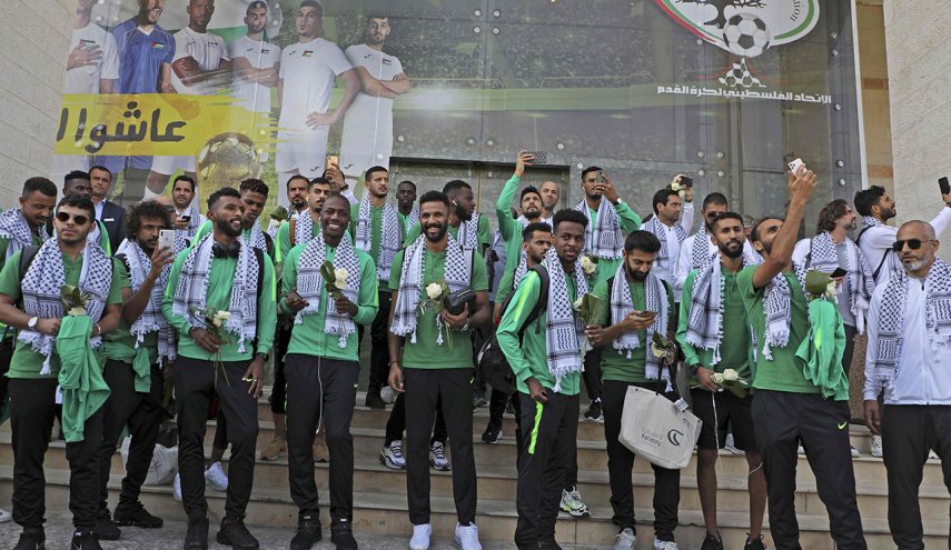 المنتخب السعودي لأول مرة في رام الله