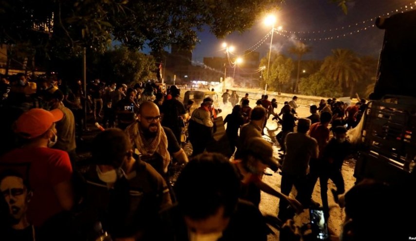 شاهد.. هذا ما سببته العبوة الصوتية بالناصرية في العراق 