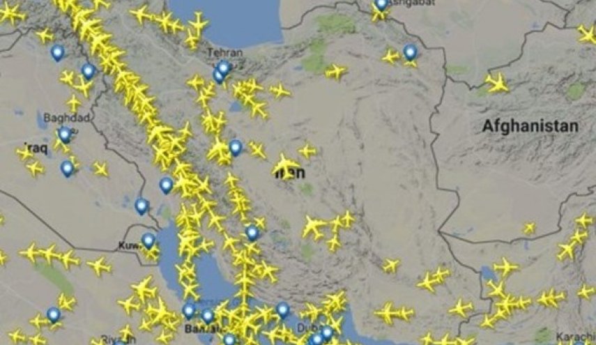 900 رحلة طيران خارجية تستخدم أجواء ايران يوميا