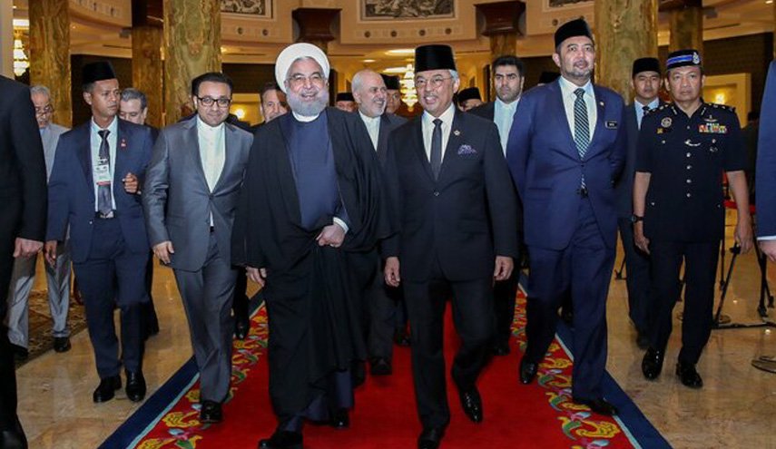 گزارش توییتری ظریف از سفر روحانی به کوالالامپور	