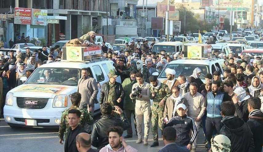 مراسيم شعبية لتشييع شهداء الحشد الشعبي وسط ‏بغداد