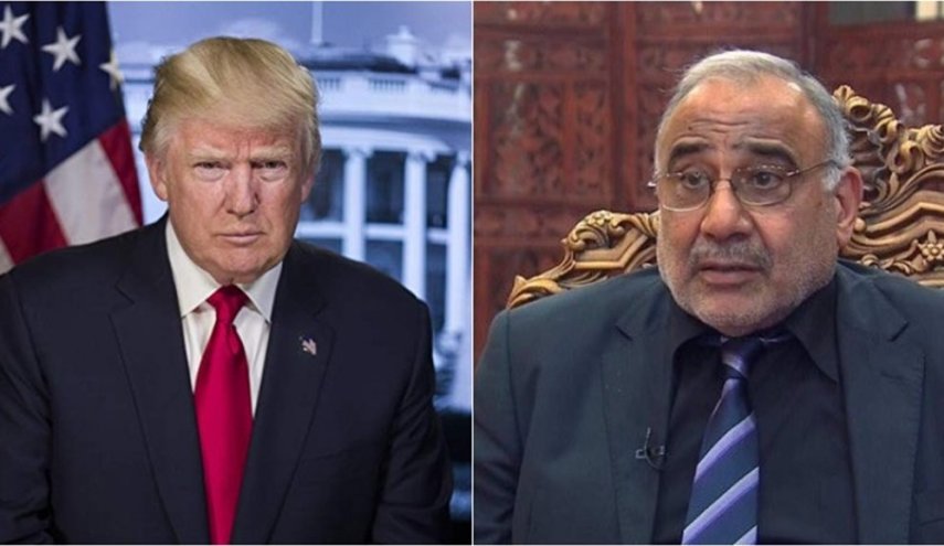 اتصال هاتفي بين عبدالمهدي وترامب..هذا ما بحثاه