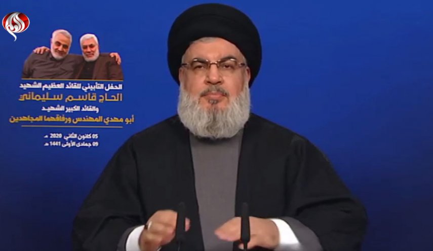 نصر الله يعلن بدء تاريخ جديد للمنطقة بعد إستشهاد سليماني