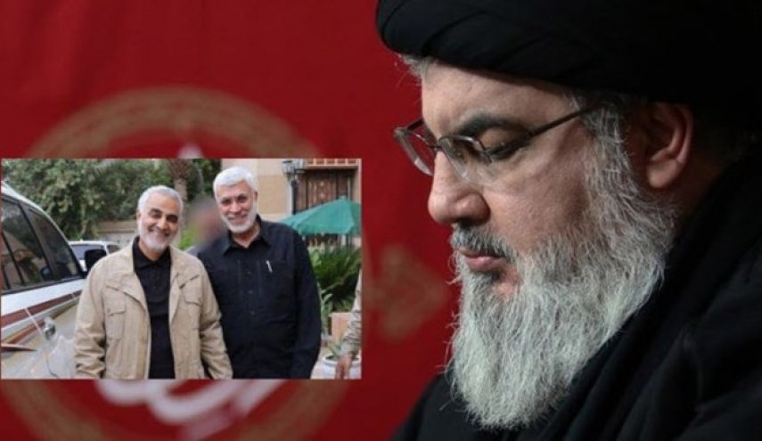 صورة نادرة تنشر لأول مرة للقاء السيد نصر الله وسليماني والمهندس