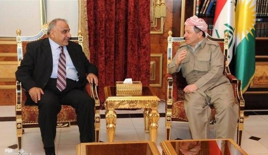 عبدالمهدي يجري اتصالا هاتفيا في ظرف حساس بالبارزاني