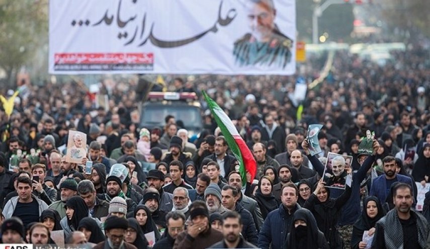 25 مليون شخص شاركوا في تشييع الشهيد سليماني