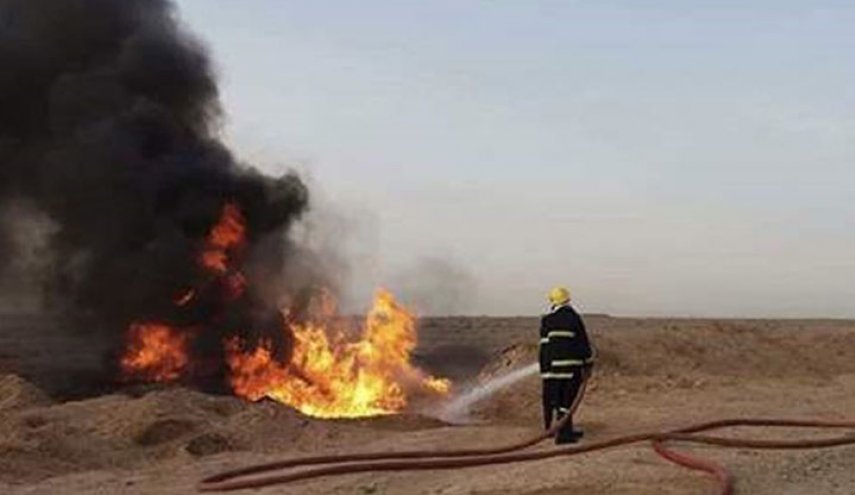 نفط ذي قار: الحريق يبعد عن الأنبوب النفطي 15 مترا
