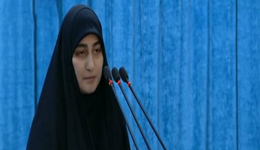 ابنة الشهيد سليماني: مجاهدو جنوب لبنان جعلونا أكثر جرأة