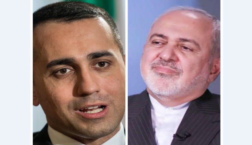 ظريف ونظيره الايطالي يبحثان التطورات الدولية