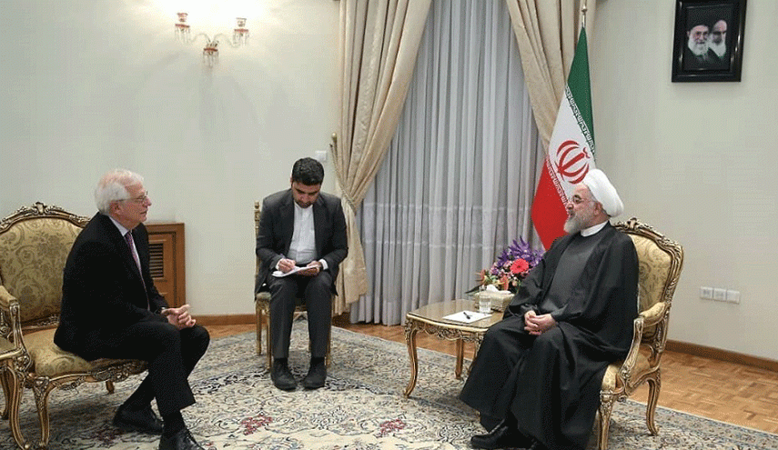 روحاني يستقبل بوريل ويبحث معه خطوات ايران التقليصية 