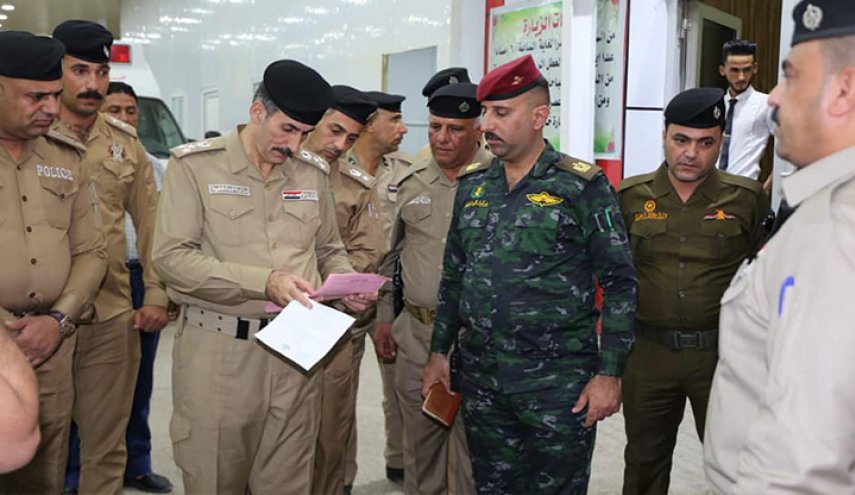شاهد.. إصابة قائد شرطة النجف الاشرف باحداث المحافظة امس