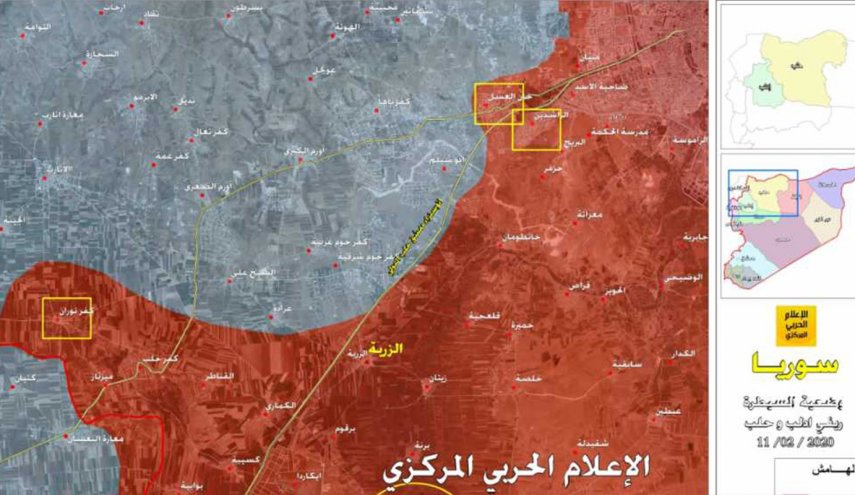 شاهد..خارطة وضعية السيطرة بريفي إدلب وحلب