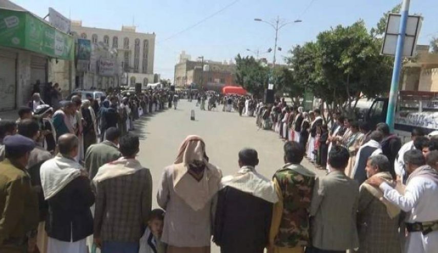 تنظيم وقفه احتجاجية في حجة تنديدا بجرائم العدوان
