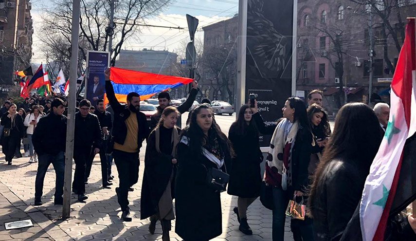 مسيرة في ارمينيا تشكر سوريا لإدانتها الإبادة الجماعية العثمانية للأرمن