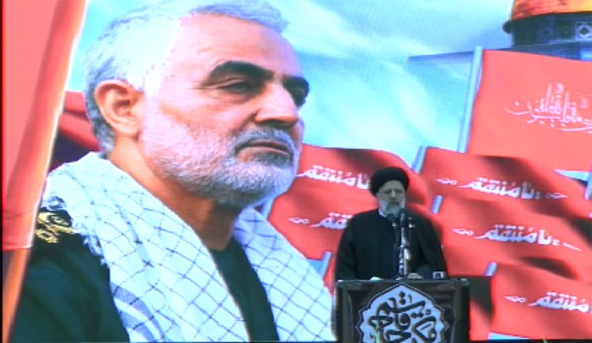 رئيسي: طرد اميركا من المنطقة سيتحقق ببركة دماء الشهيد سليماني