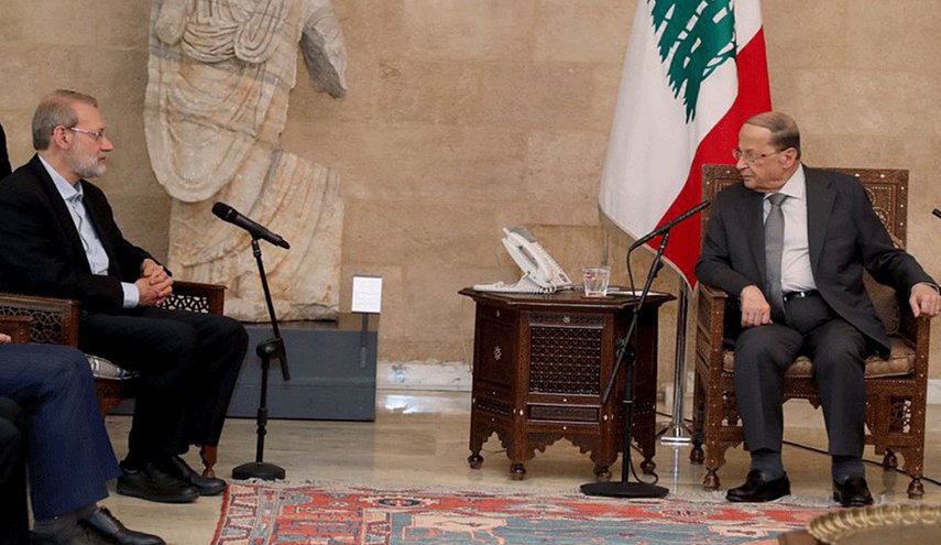 عون يستقبل لاريجاني في بعبدا 