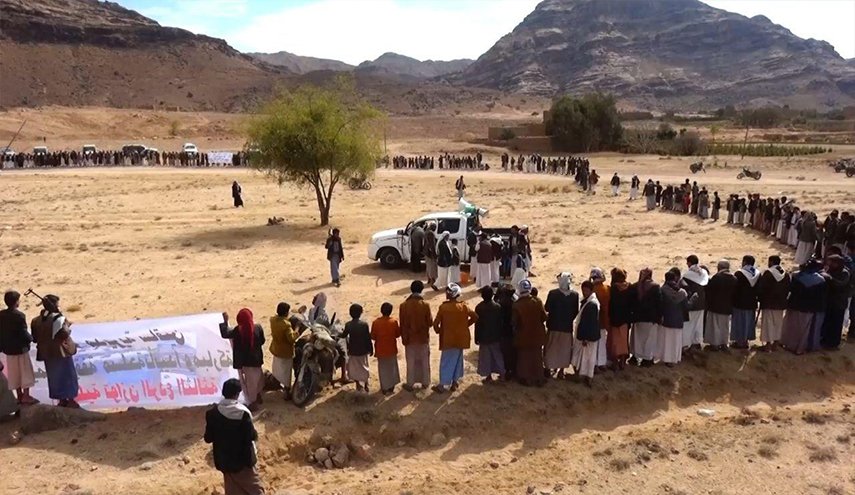 وقفات مسلحة في تعز وصعدة رفضا لجرائم العدوان وإعلانا للنفير العام
