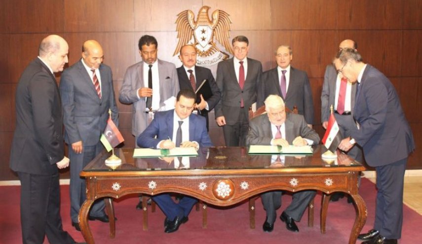 مذكرة تفاهم بين سوريا وليبيا لإعادة البعثات الدبلوماسية 