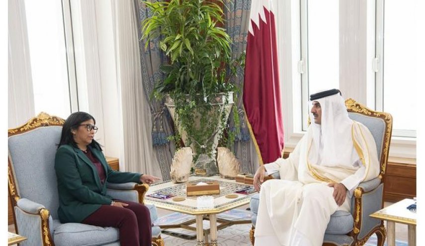 امير قطر يستقبل النائبة التنفيذية للرئيس الفنزويلي