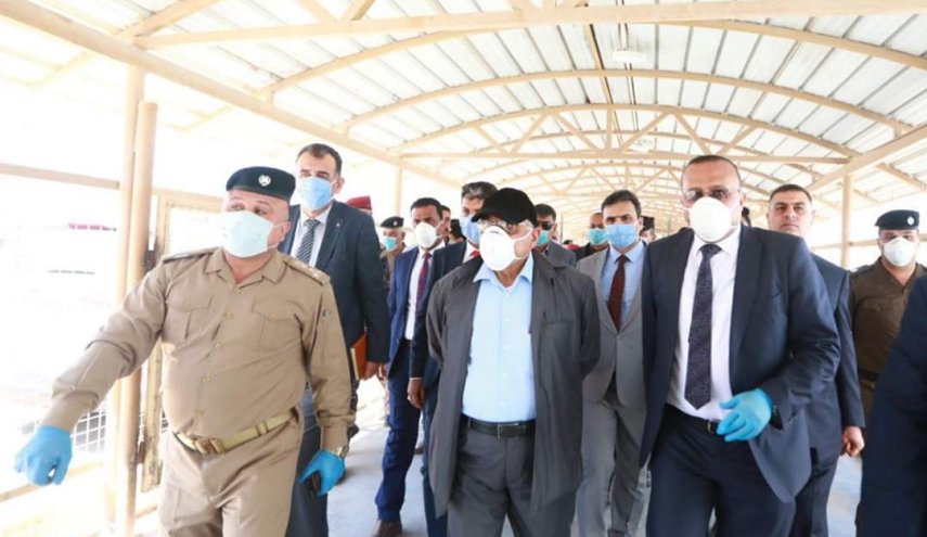 بالصور.. عبد المهدي يتفقد اجراءات الوقاية من كورونا بمنفذ شلامجة