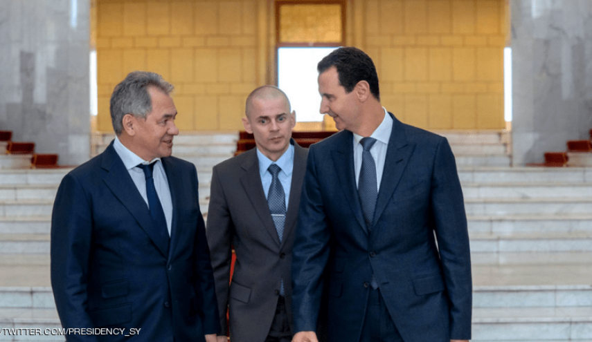 دمشق: الأسد وشويغو بحثا استمرار عملية السطو الأمريكية