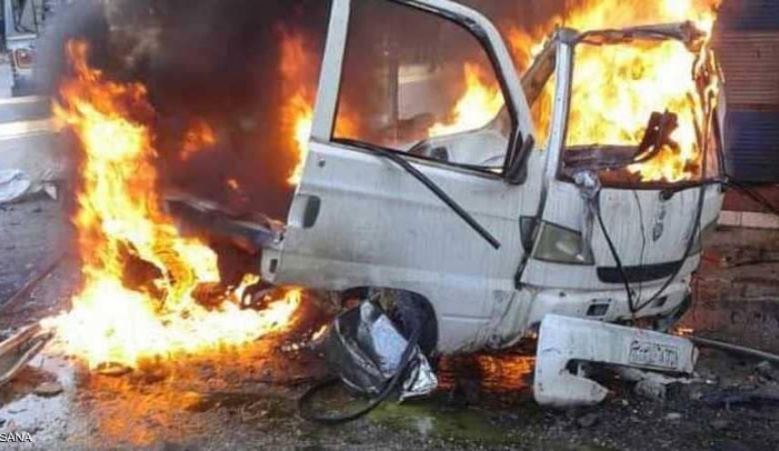 شاهد... انفجار سيارة مفخخة في بلدة تل حلف بريف الحسكة