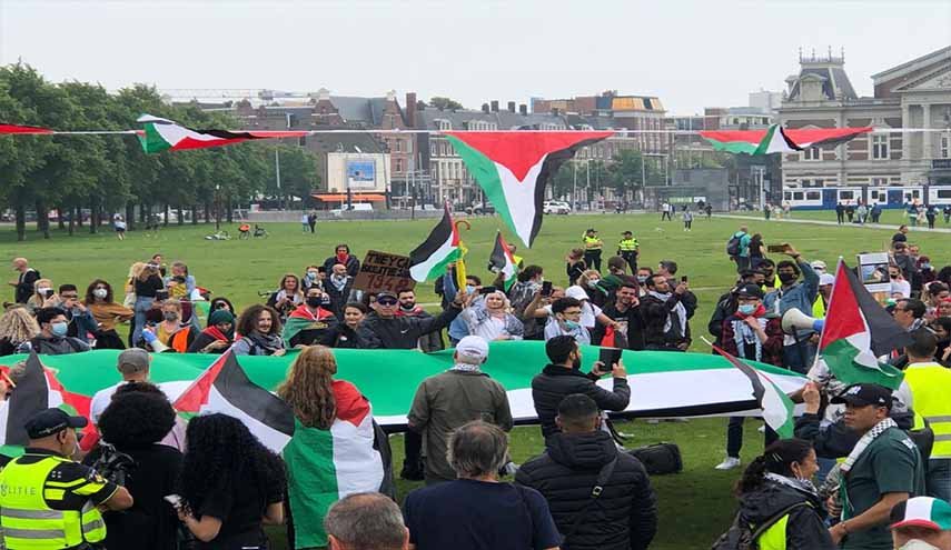 تظاهرة في امستردام نددت بقرار ضم الضفة للاحتلال