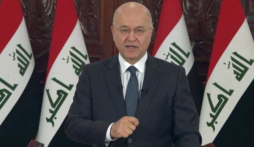 الرئيس العراقي يقول انه غير مرتاح البال حتى يتحقق امر هام