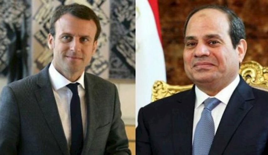 السيسي يبحث مع ماكرون الوضع في ليبيا