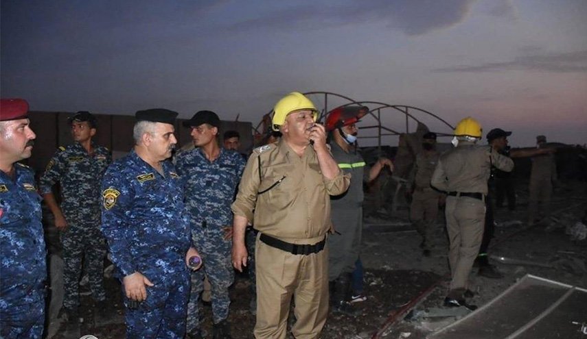 شاهد.. صور الدمار الذي الحقته انفجارات يوم امس بمعسكر الصقر
