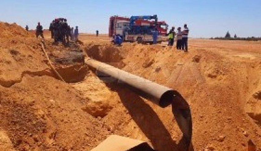 بالصور..بدء أعمال تأهيل وإصلاح خط الغاز العربي بريف دمشق