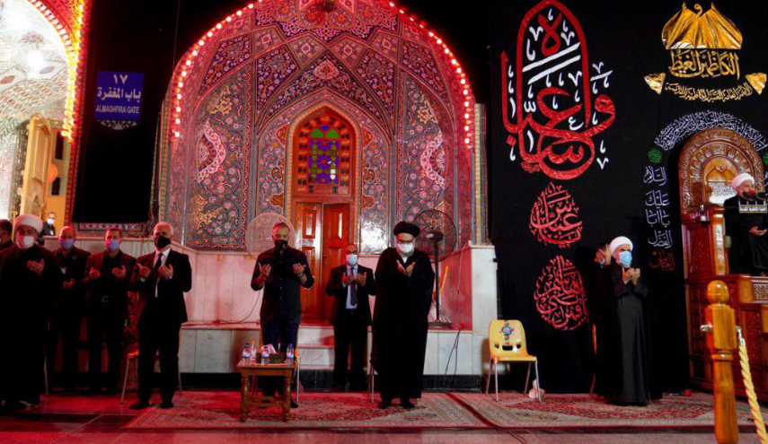 بالصور .. الكاظمي يحضر مجلس العزاء الحسيني في الكاظمية