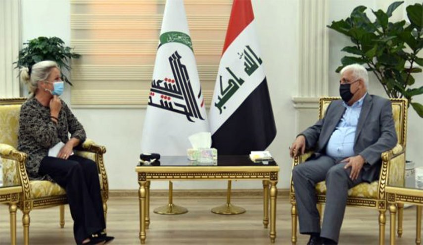  الفياض يبحث اوضاع المنطقة الامنية والسياسية مع بلاسخارت