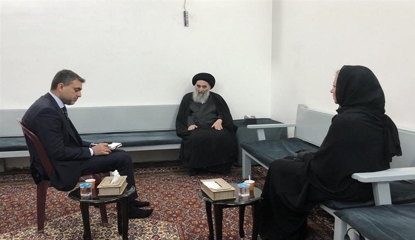 مكتب السيد السيستاني يصدر بيانا بشأن لقاء المرجع ببلاسخارت