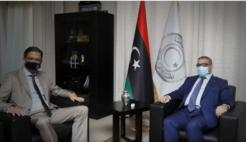 المشري يبحث مع السفير الألماني مبادرات وقف إطلاق النار