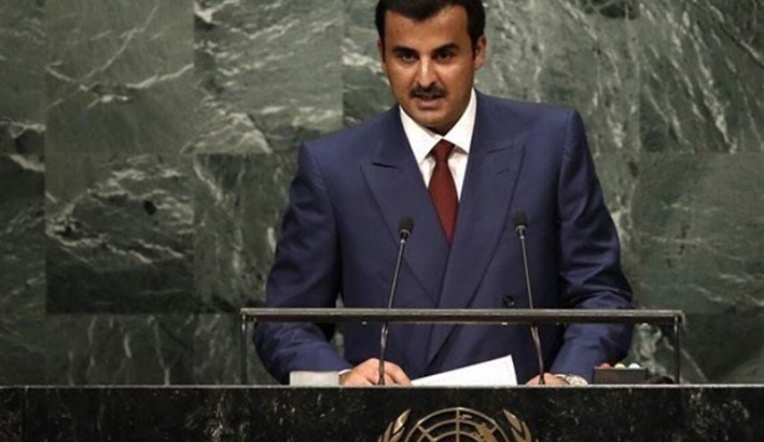 أمير قطر يشن هجوما على الاحتلال الاسرائيلي أمام الجمعية العامة