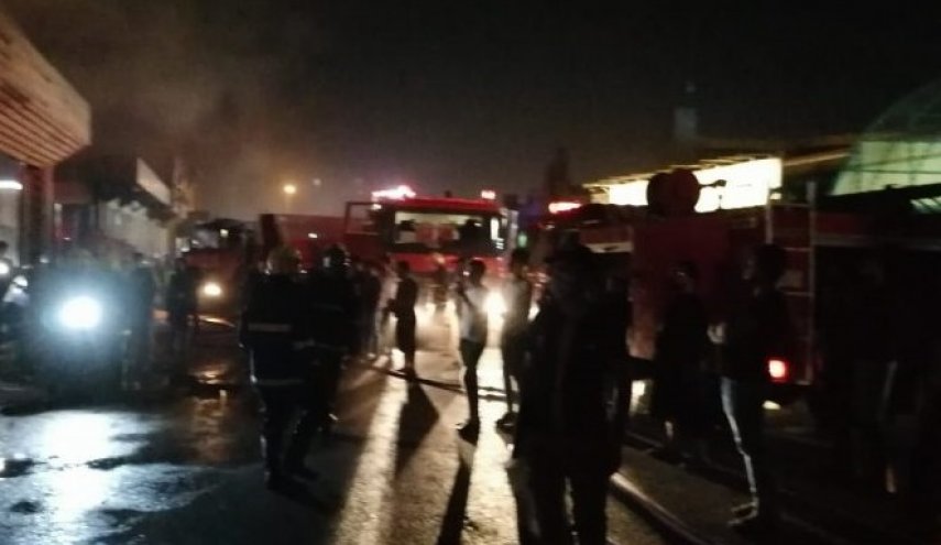 اندلاع حريق في المدينة المائية وسط النجف
