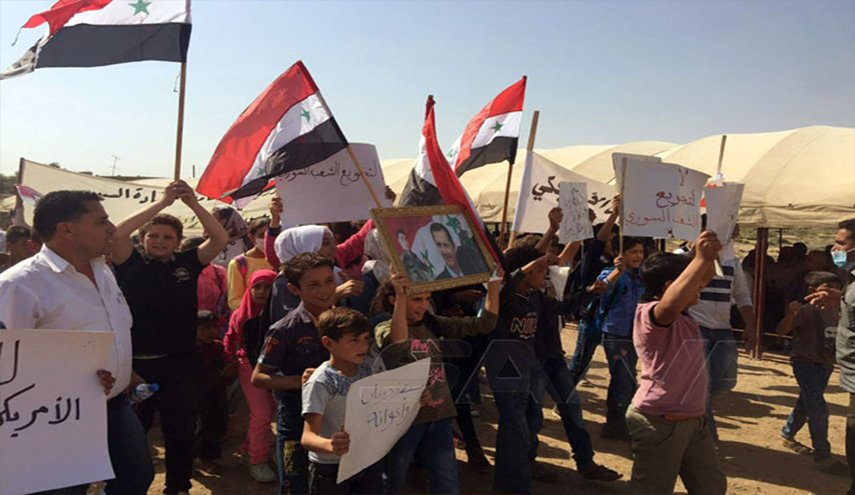 بالصور..وقفة وطنية في القامشلي لطرد الاحتلالين الاميركي والتركي