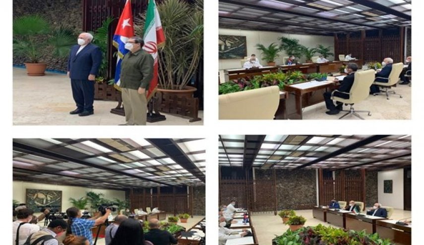 ظريف و رودريغز يبحثان التعاون الثنائي وملفي فلسطين واميركا اللاتينية